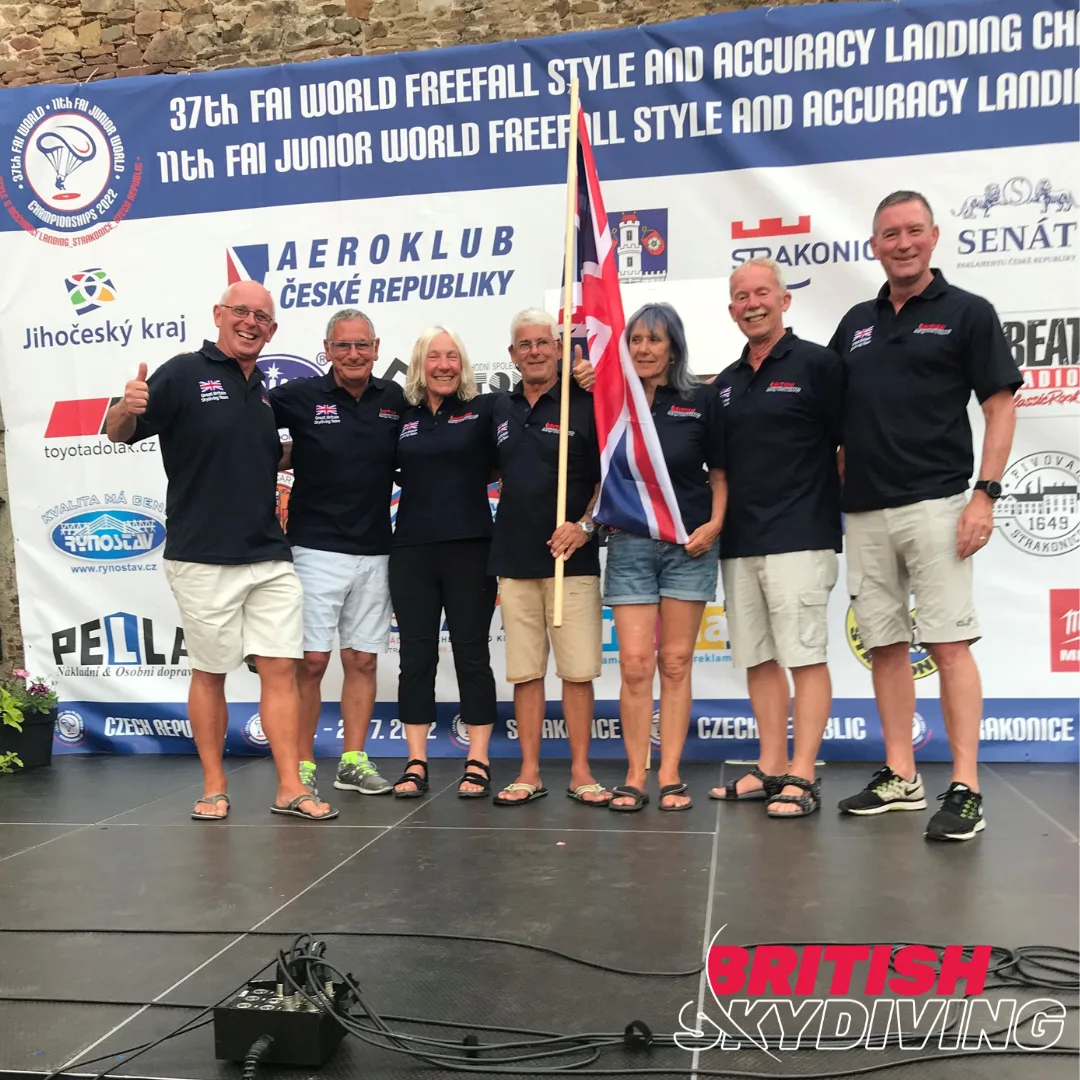 Team GB at the 37th FAI World Freefall Style & Accuracy Landing Championships 2022 – Strakonice, Czech Republic